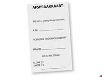 Afspraakkaart