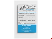 Auto onderhoudskaartjes