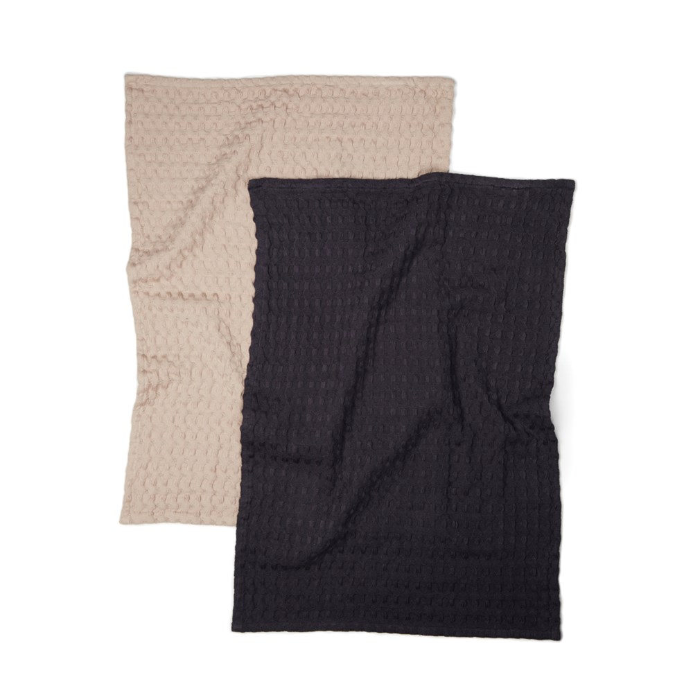 VINGA Cromer keukenhanddoek wafeltjespatroon, 2 stuks