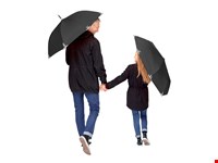 AC reguliere paraplu Safebrella® LED - zwart