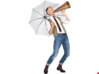 AC reguliere paraplu - wit