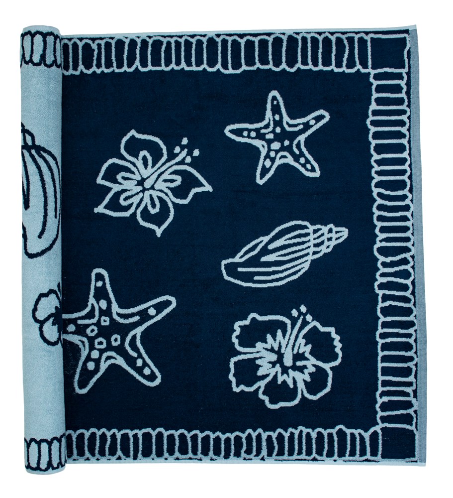 Strandlaken Hawaii - Marineblauw/Lichtblauw