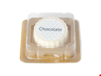 Logobonbon van witte chocolade