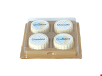 Logobonbon van witte chocolade