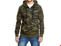 Burnside - Full Zip Camo Hooded Sweat Jacket