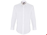Premier Workwear - Men´s Stretch Fit Poplin Long Sleeve Cotton Shirt