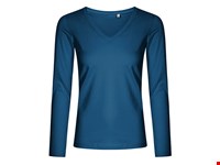 X.O by Promodoro - Women´s V-Neck T-Shirt Long Sleeve