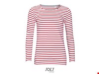 SOL´S - Women´s Long Sleeve Striped T-Shirt Marine