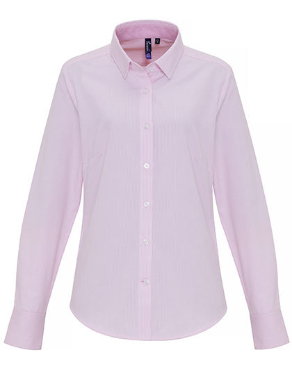 Premier Workwear - Women´s Cotton Rich Oxford Stripes Shirt