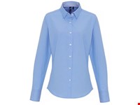 Premier Workwear - Women´s Cotton Rich Oxford Stripes Shirt