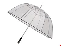 Falcone - Transparant - Handopening - Windproof -  102 cm - Zwart