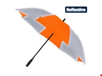 Falcone - Reflecterende paraplu - Automaat - Windproof -  120 cm - Oranje / Zilver