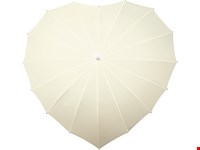 Falcone - Hartvormige paraplu registered design - Handopening - Windproof -  110 cm - Gebroken wit