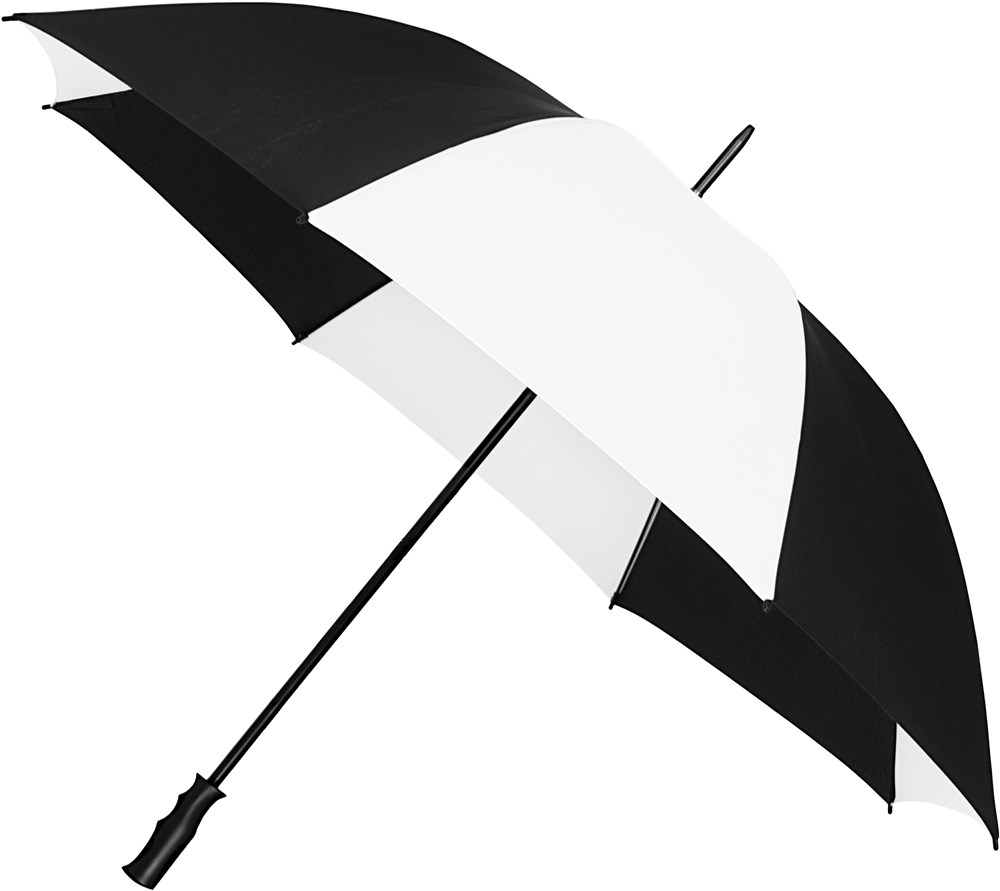 Falconetti - Golfparaplu - Handopening - Windproof -  125 cm - Zwart/wit