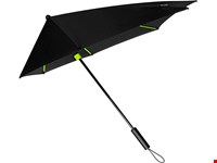 STORMaxi - Arodynamische stormparaplu - Handopening - Windproof -  92 cm - Zwart / Lime groen
