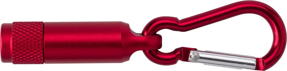 Aluminium mini-zaklamp met karabijnhaak Tracy