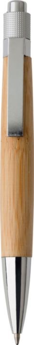 Bamboe balpen met metalen clip