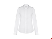 THC PARIS WOMEN WH. Popeline overhemd met lange mouwen voor dames. Witte kleur