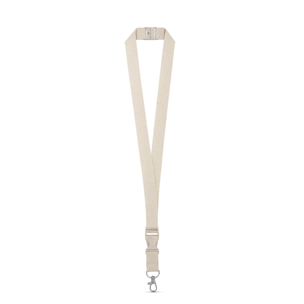 BALLINA. Lanyard van 100% katoen met metalen karabijnhaak