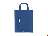 SIENA. Opvouwbare tas in katoen (50%), gerecycleerd katoen (30%) en polyester (20% rPET) (140 g/m²)