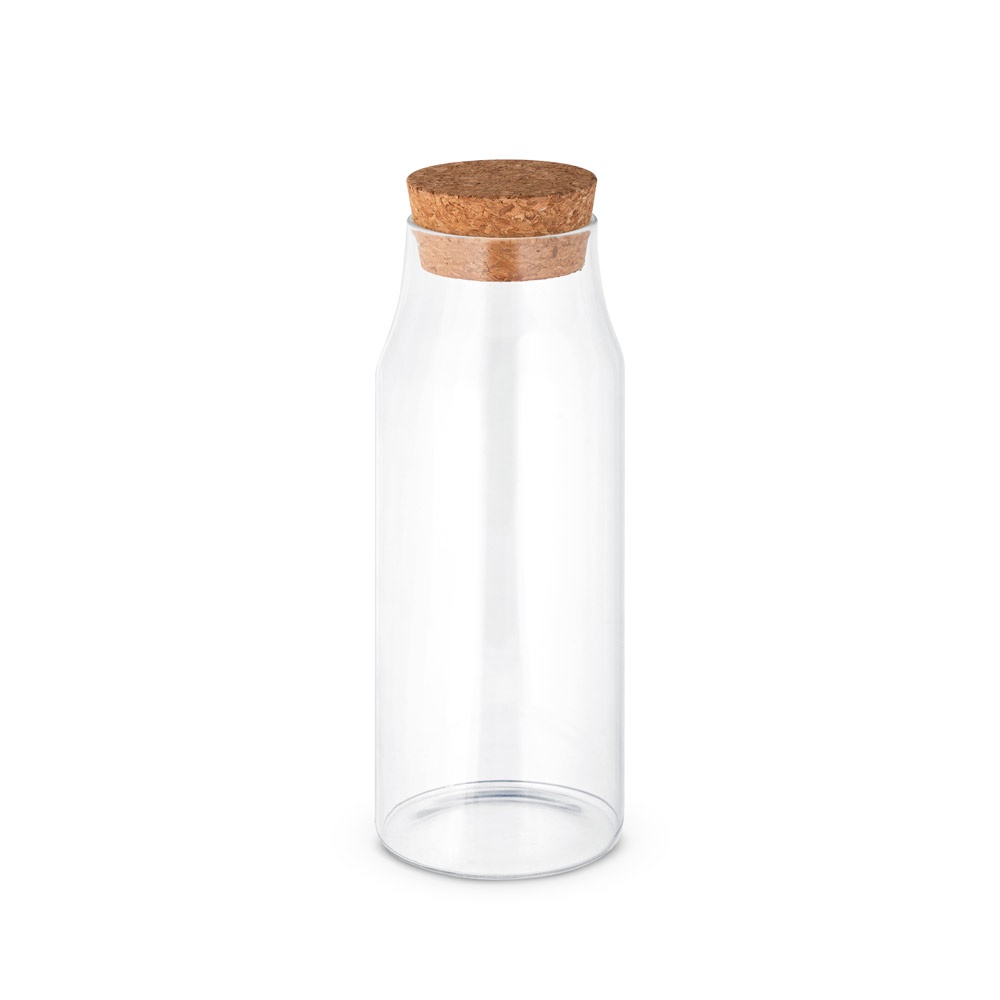 JASMIN 1000. Glazen fles met kurken deksel 1 liter