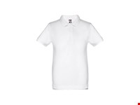 THC ADAM KIDS WH. Kinderpolo met korte mouwen (unisex). Witte kleur