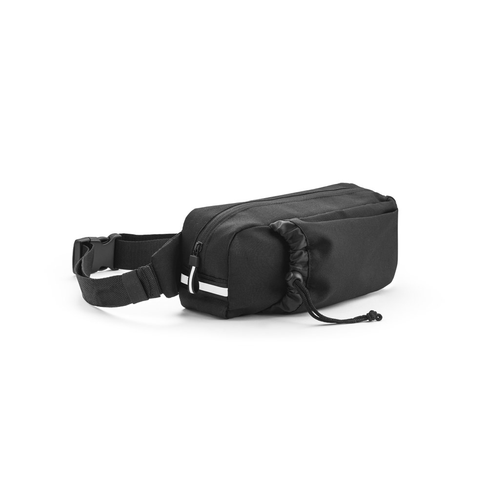 DELFOS POUCH. 300D gerecycled polyester en 600D gerecycled polyester heuptas met reflecterende elementen