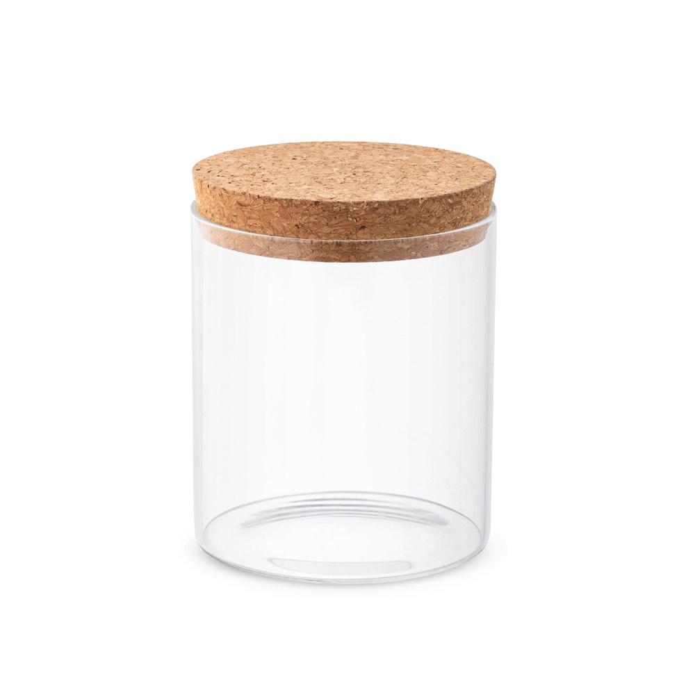 SPICE 700. Fles van borosilicaatglas met deksel van kurk 700 mL