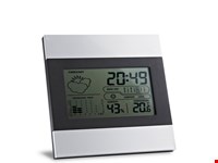 DENE. Desktop weerstation met aluminium en ABS LCD scherm