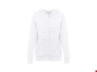 THC AMSTERDAM WOMEN WH. Damessweatshirt met capuchon en rits