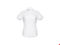 THC LONDON WOMEN WH. Oxford overhemd met korte mouwen voor dames. Witte kleur