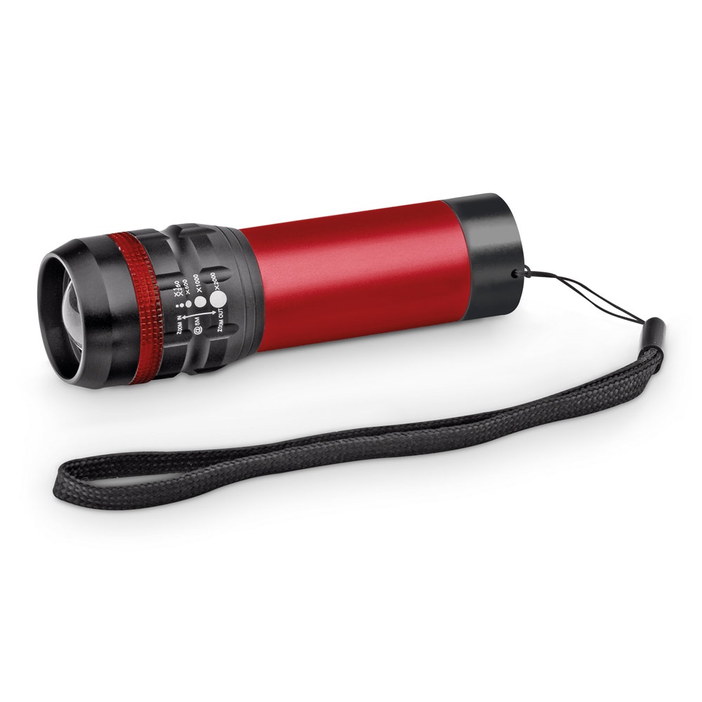 ZOOMIN. Aluminium zaklamp met zoomfunctie in 3 verschillende schijnstanden