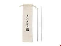 Reusable 1 piece ECO Straw Set RVS rietje